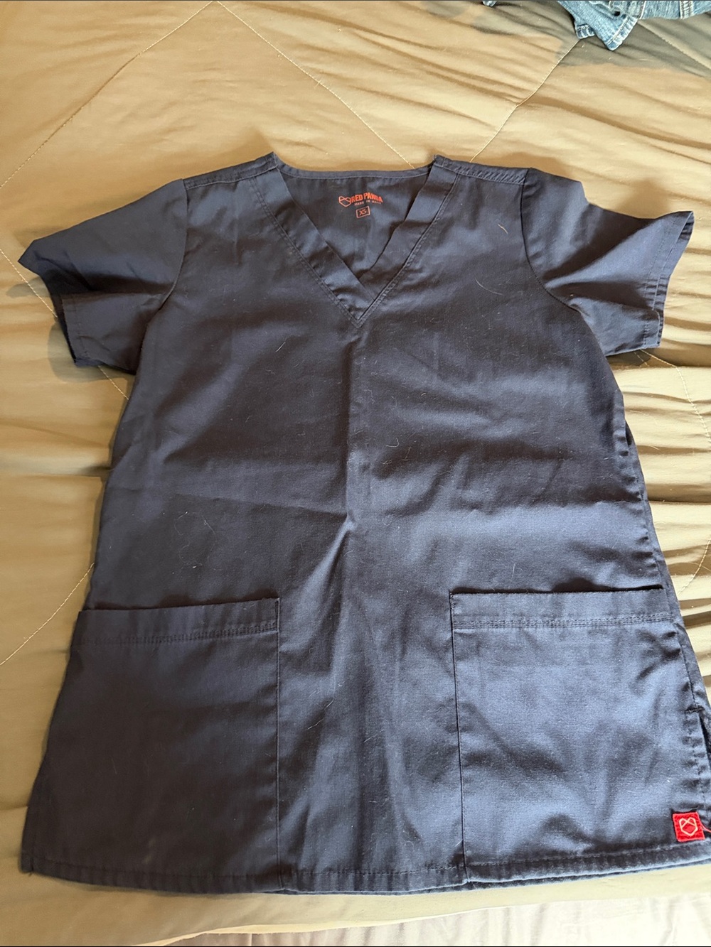 Cherokee Workwear Navy Women's V-Neck Scrub Top